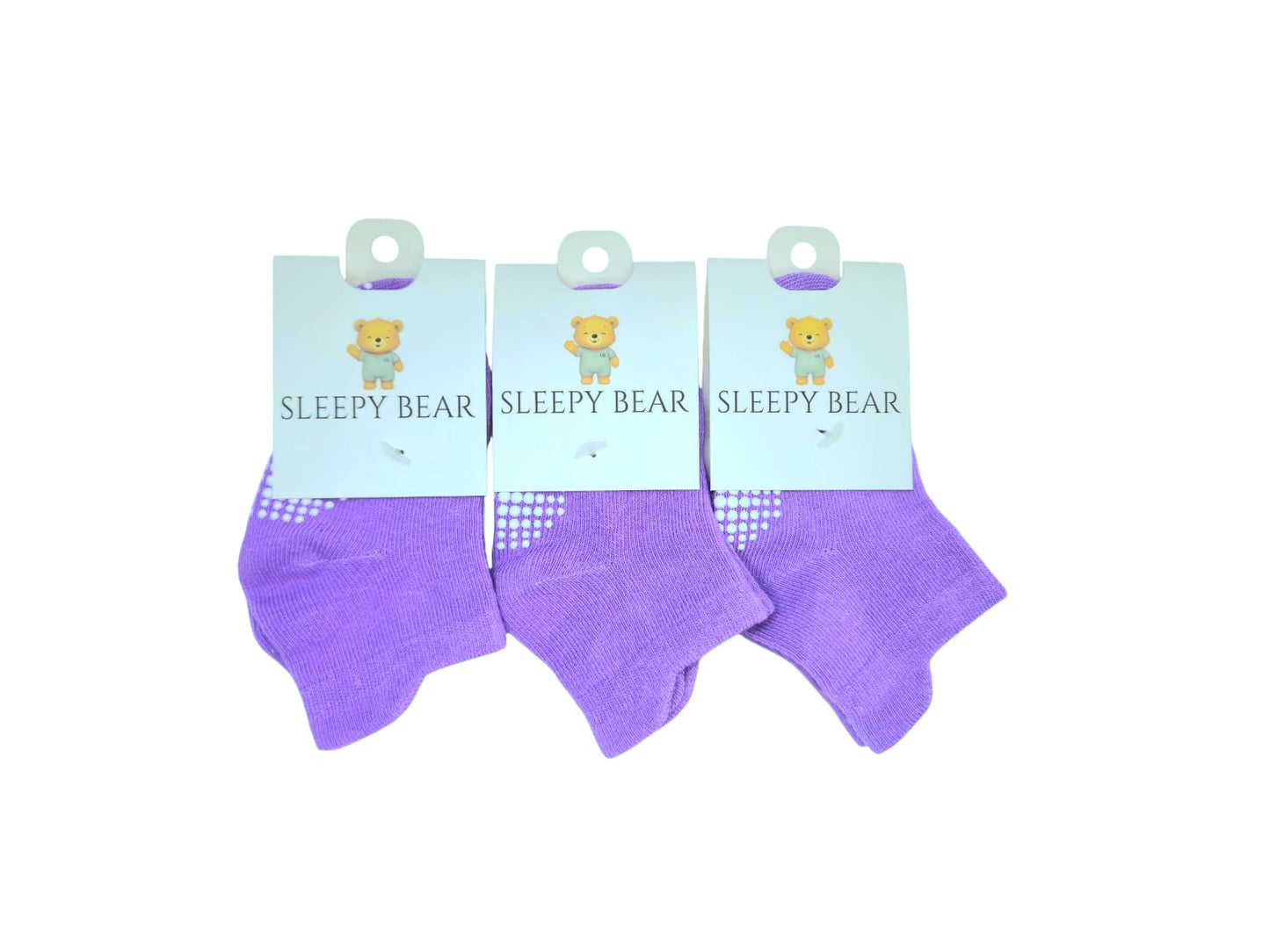 Dark Purple Baby Socks 3-Pack (0-1 Year)