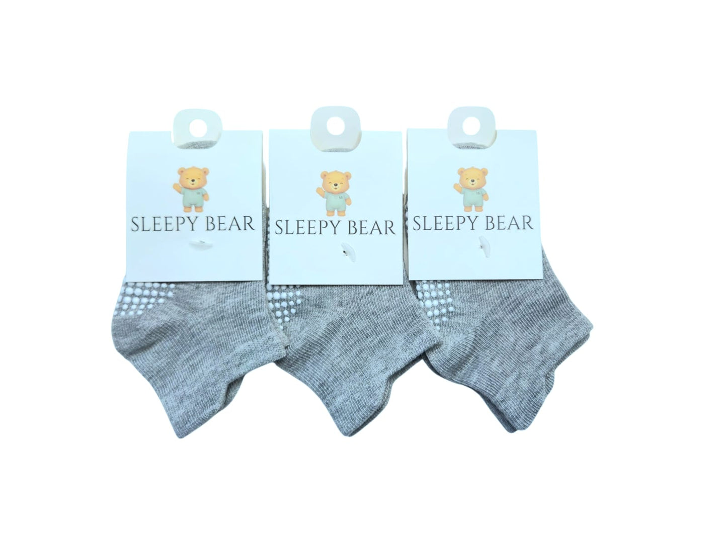 Light Grey Baby Socks 3-Pack (0-1 Year)
