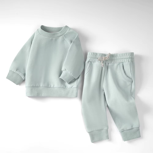 Organic Baby & Toddler Loungewear Set - Aqua