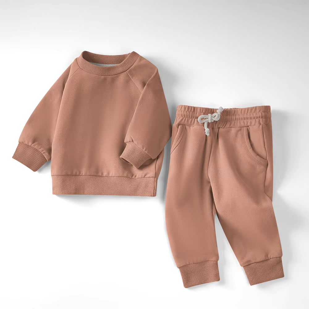 Organic Baby & Toddler Loungewear Set - Brown