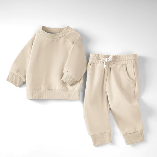 Organic Baby & Toddler Loungewear Set - Cream