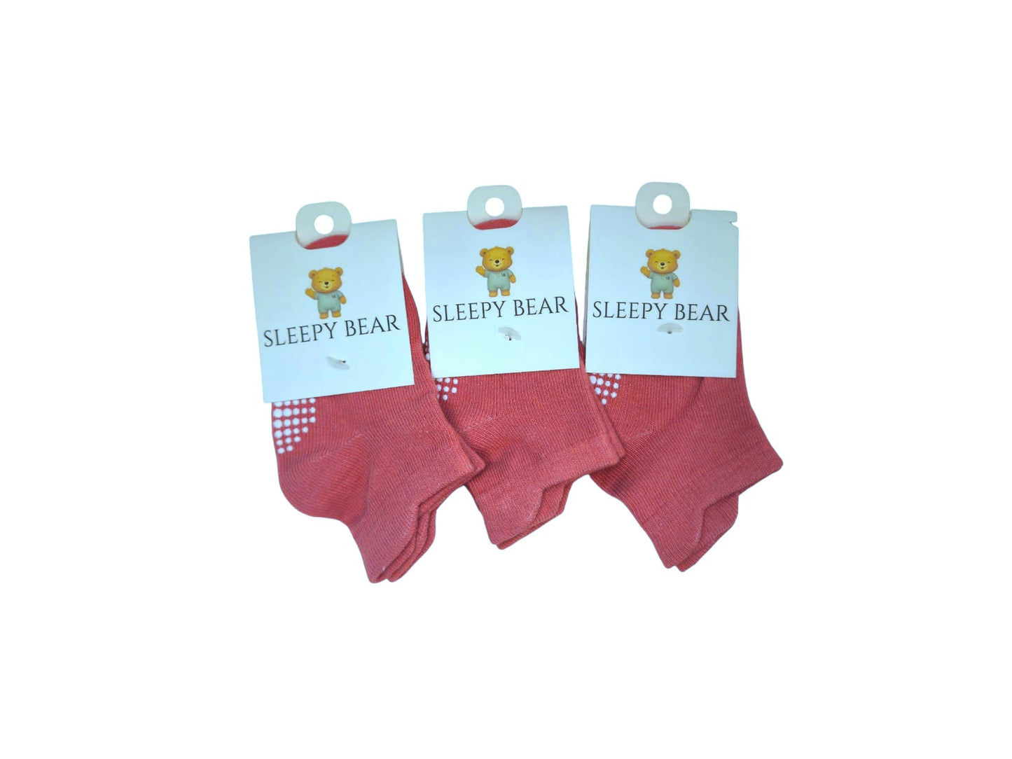 Dark Pink Baby Socks 3-Pack (0-1 Year)