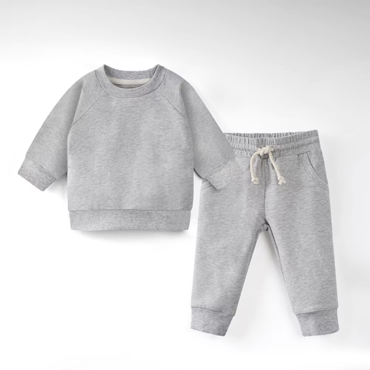 Organic Baby & Toddler Loungewear Set - Grey