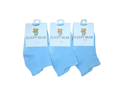 Light Blue Baby Socks 3-Pack (0-1 Year)