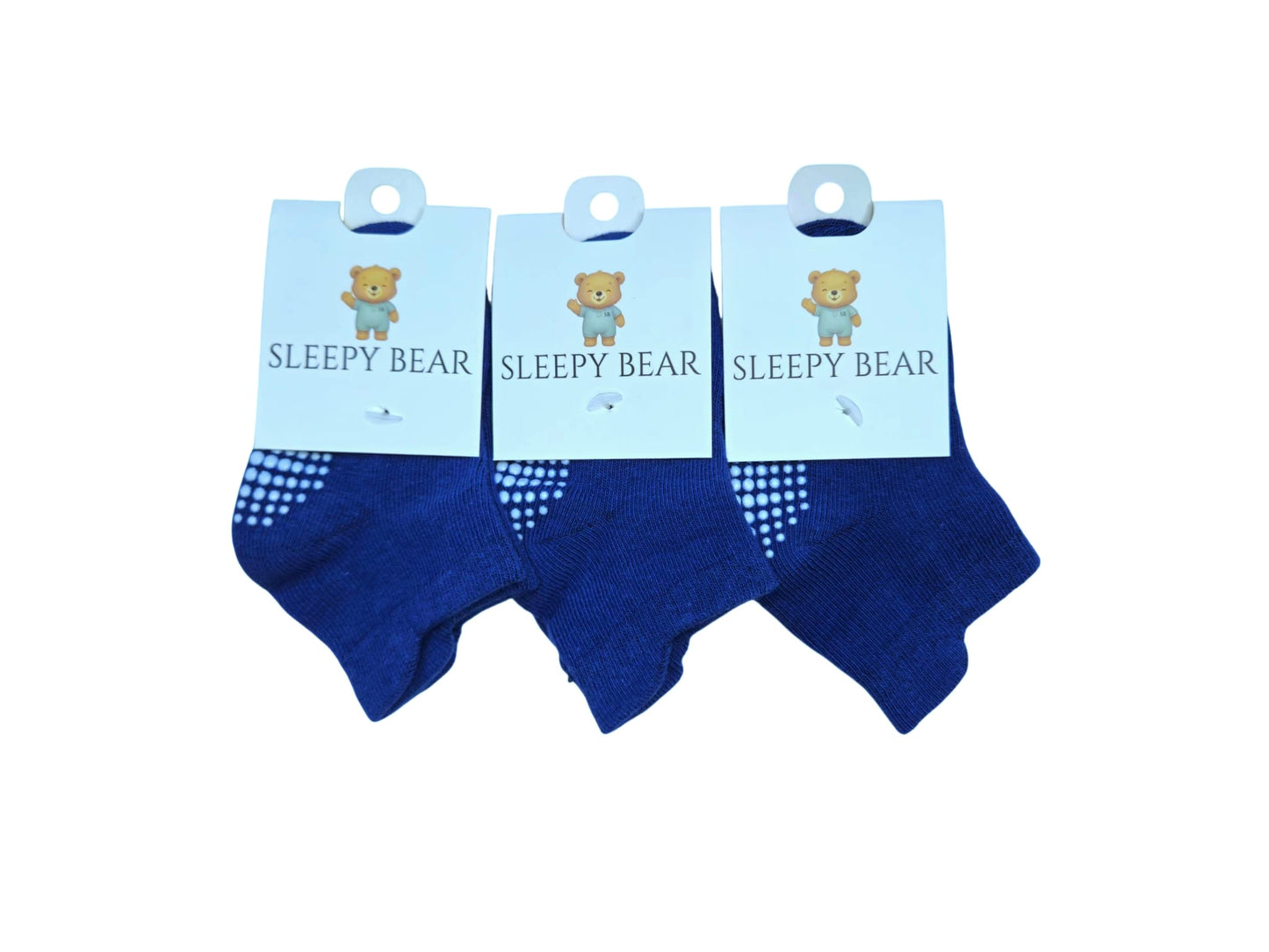 Dark Blue Baby Socks 3-Pack (0-1 Year)