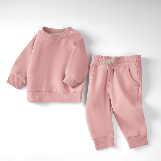 Organic Baby & Toddler Loungewear Set - Pink