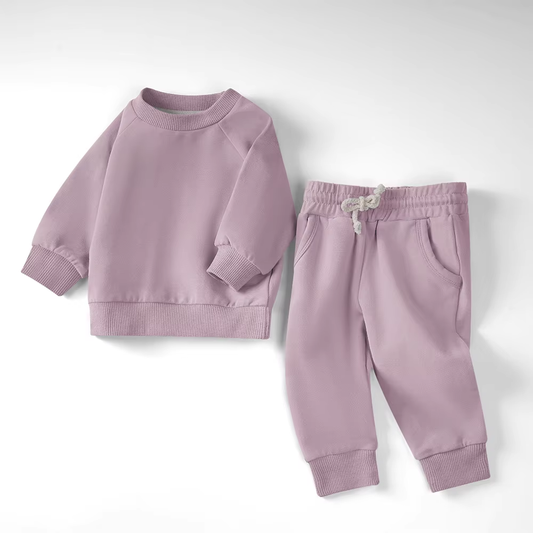 Organic Baby & Toddler Loungewear Set - Purple
